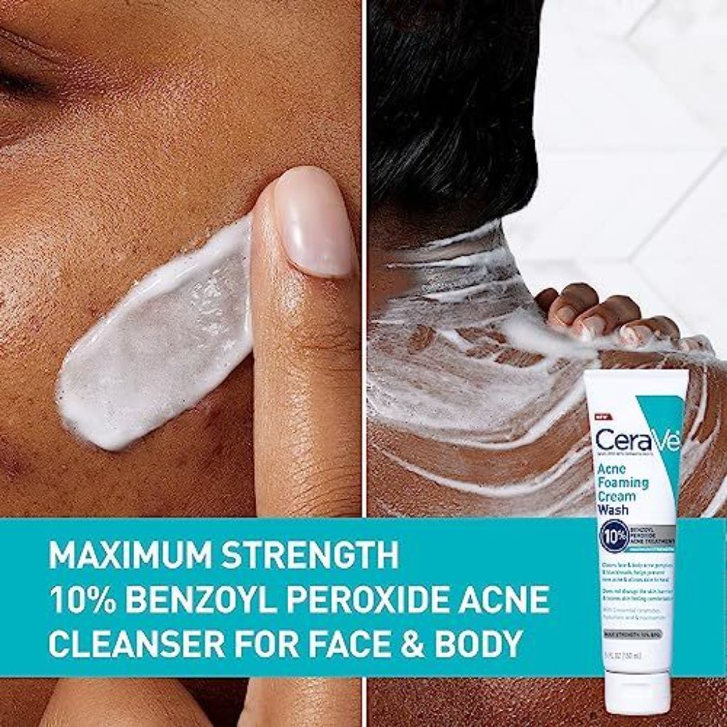 CeraVe Acne Foaming Cream Wash with 10% BPO - 5 fl. oz.