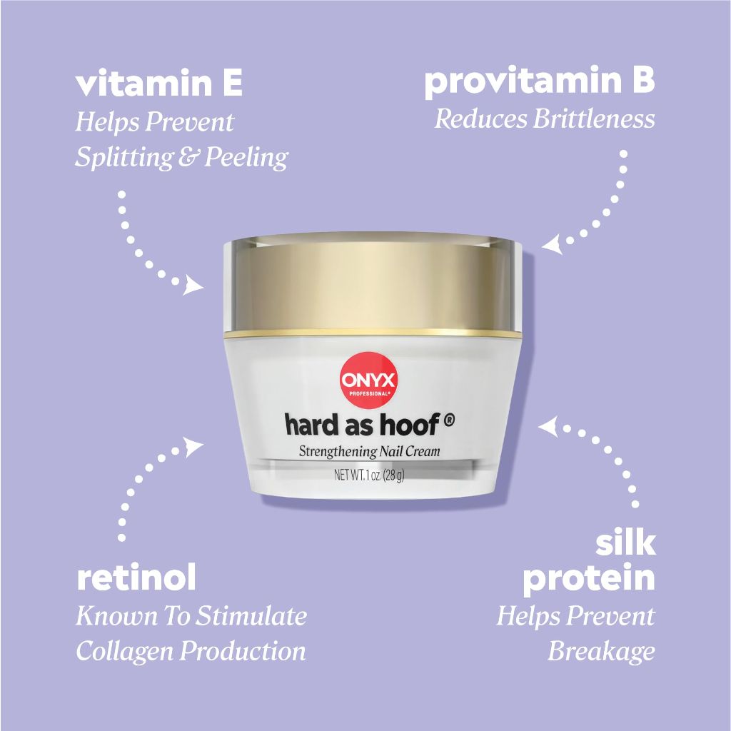 Onyx Professional Hard As Hoof Nail Strengthening Cream, Unscented - 1 oz