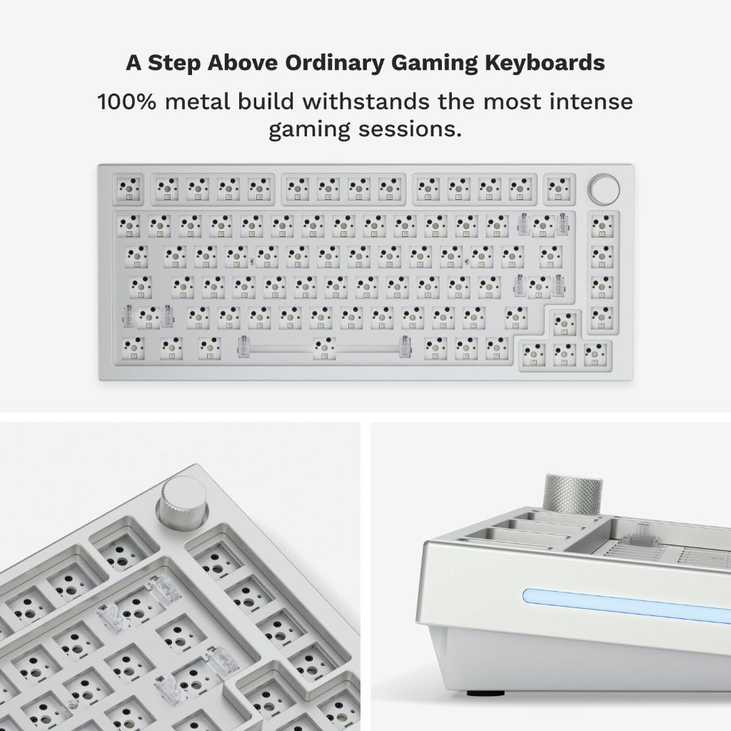 Glorious GMMK Pro 75% Barebone ANSI Layout (Frame Only) - White Ice