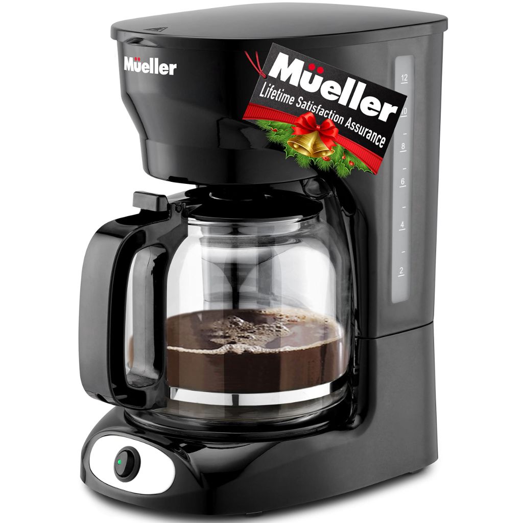 Mueller 12-Cup Drip Coffee Maker, Black