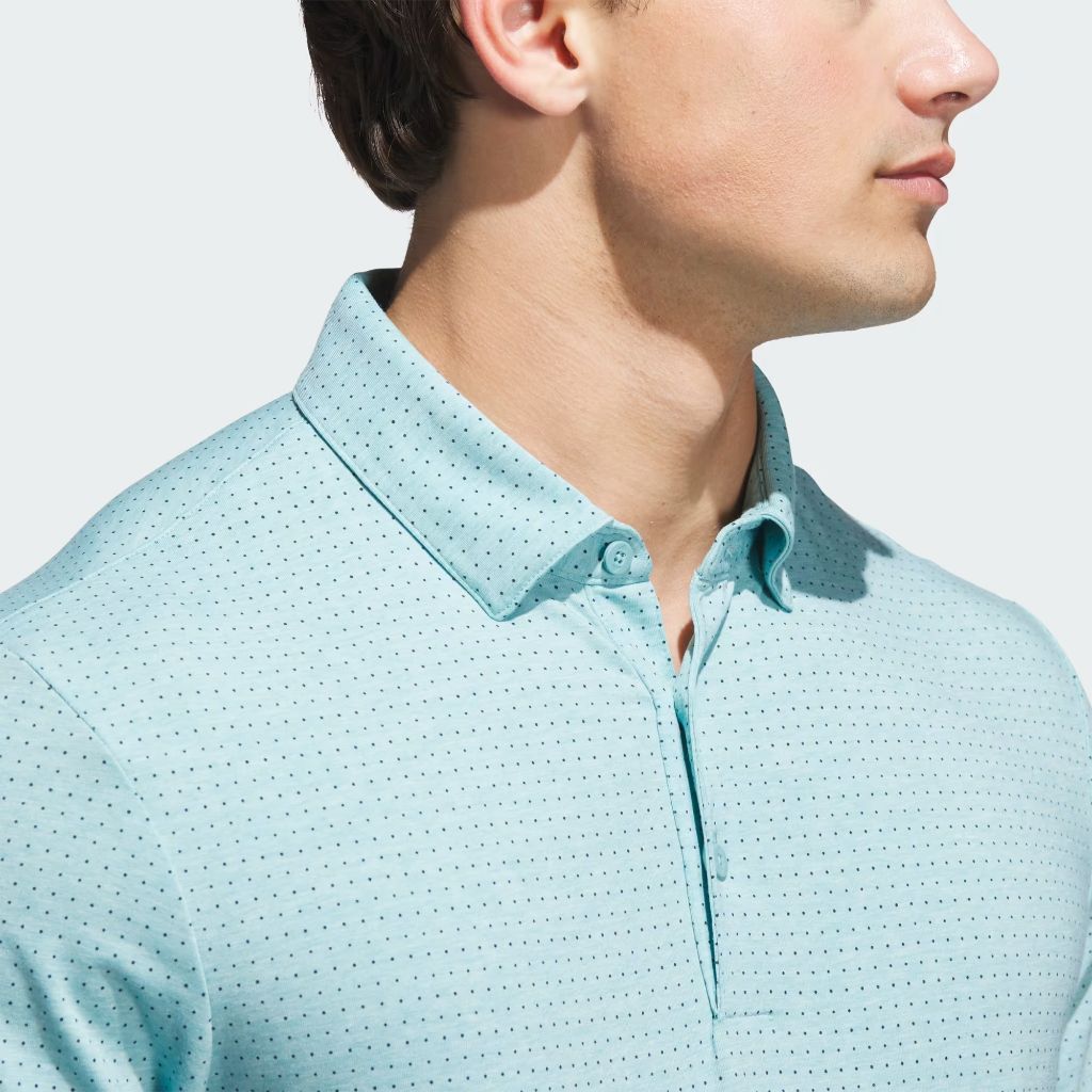 adidas Men's Go-to Rise Print Polo Shirt - Mint Tone, Size Small