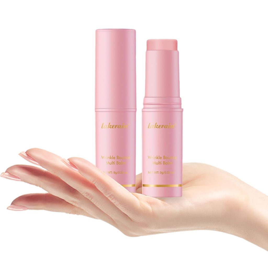 Calsoling 2Pcs Hydrating Multi Balm Stick for Eye & Lip, Collagen Multi-Balm for Face & Neck, Instant Cooling & Firming Under Eye Balm, Vegan Makeup Primer Stick for Wrinkle Care & Daily Hydration