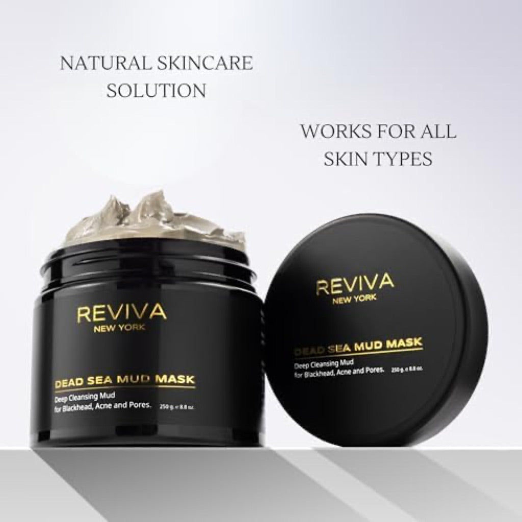 Dead Sea Mud Mask for Face and Body - Clay Mask for Blackhead Remover, Acne Treatment and Pore Minimizer - Organic Clay Mask for Men & Women - Deep Cleansing Recovery Mud Mask for Skincare