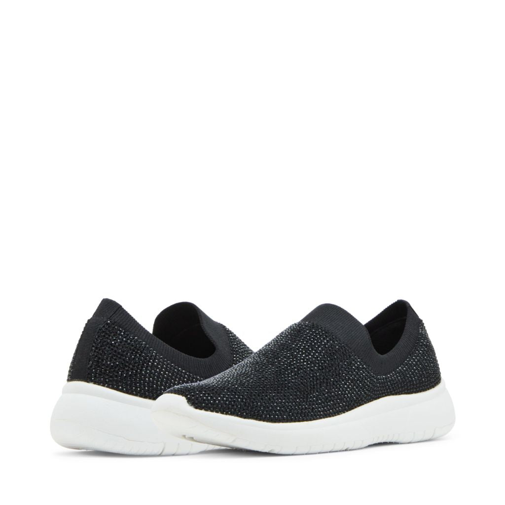 Blondo Women's Waterproof Karen Slip-On Sneaker, Black Knit, 7