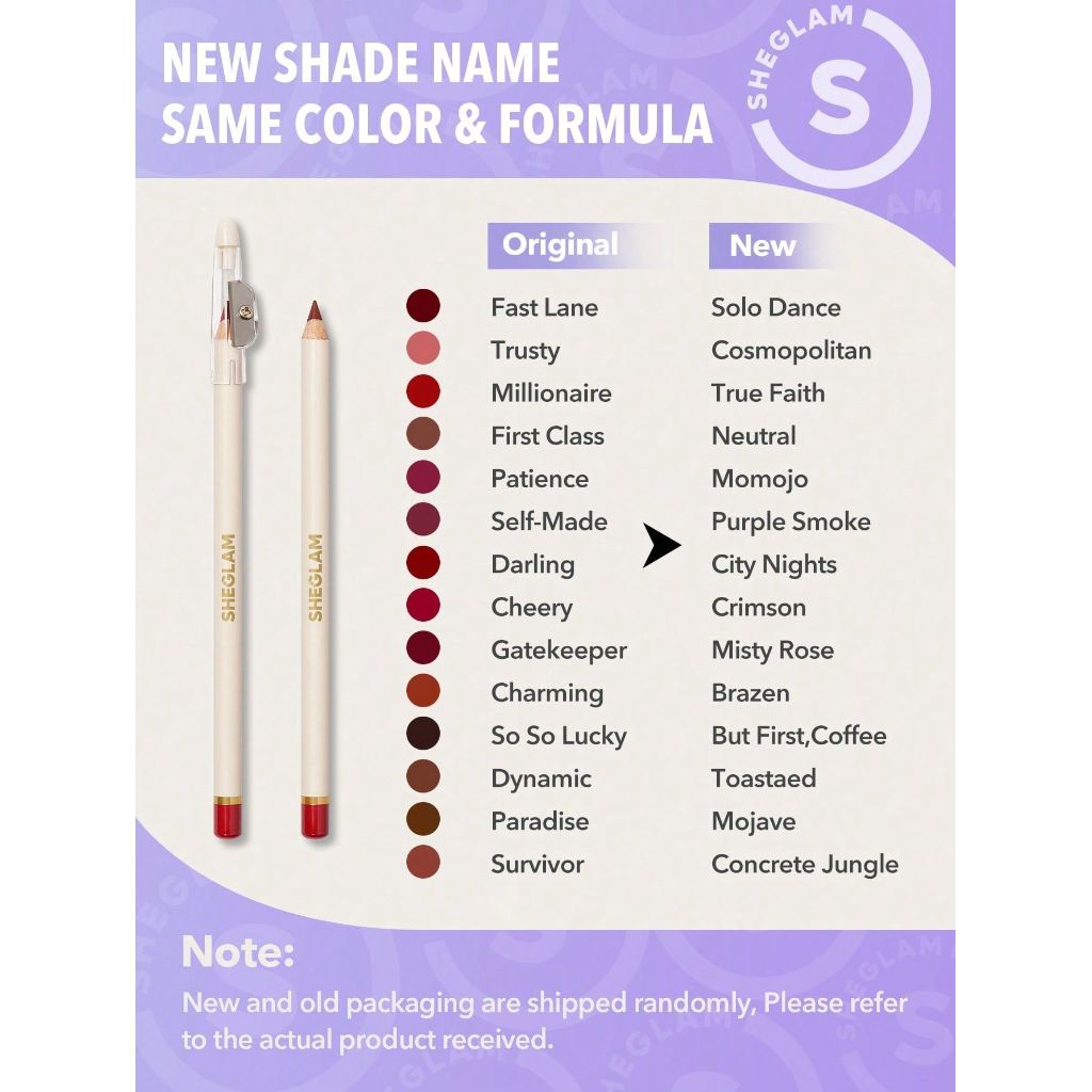SHEGLAM - Lip Facts Lip Liner-City Nights Creamy-Matte Lip Liner Pencil High Pigment