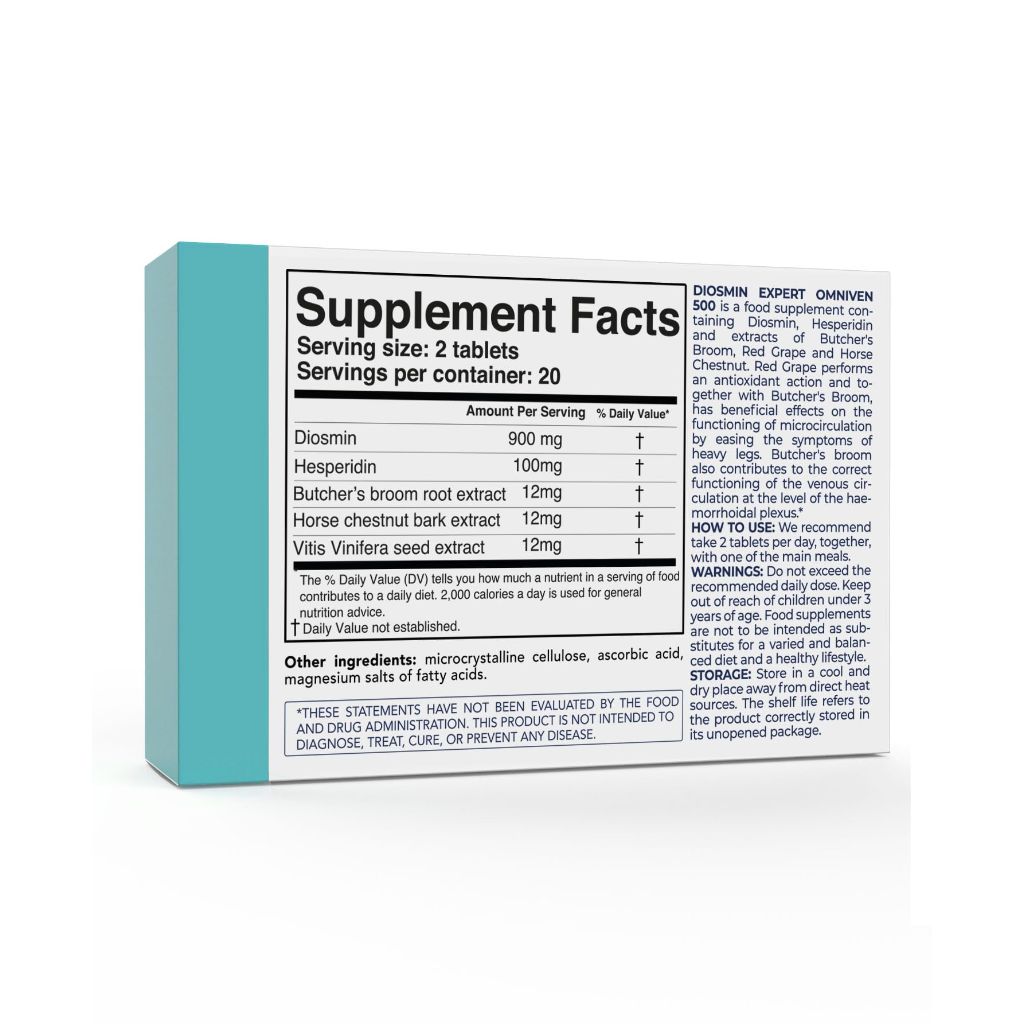 Dulac Diosmin Expert, Micronized Diosmin Hesperidin, 40 Tablets