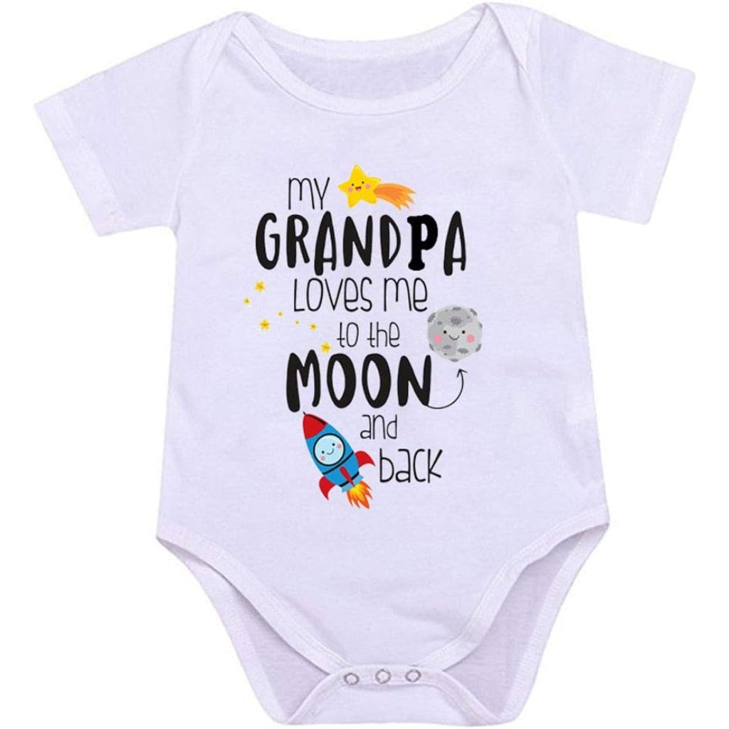 JYHOPE Funny Letter Print Romper Newborn Infant Baby Jumpsuit 0-3 Months