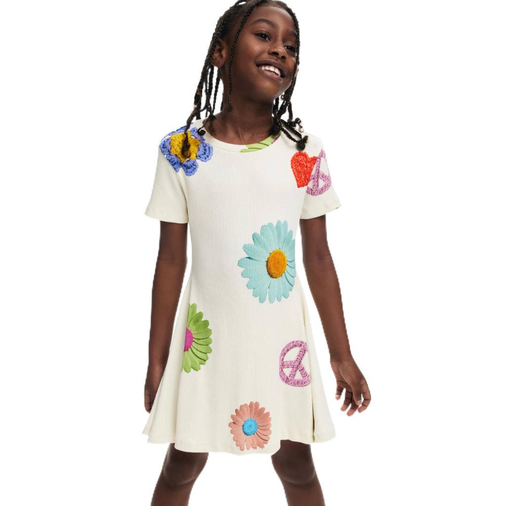 Desigual Girl Vest_LILA, White, Size 3/4