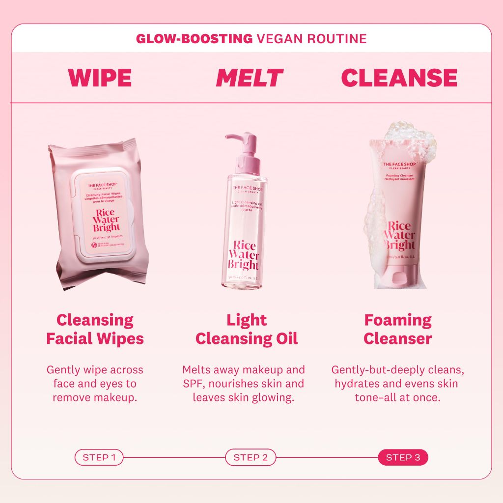 The Face Shop Rice Water Bright Foaming Facial Cleanser with Ceramide, Makeup Remover, 150ml