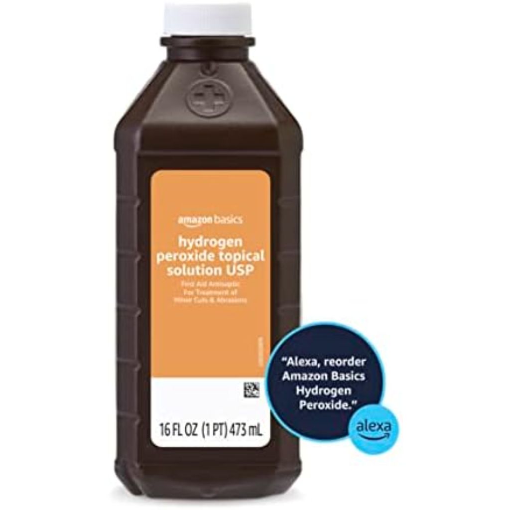 Amazon Basics - Hydrogen Peroxide Topical Solution USP, 16 fl oz (Pack of 12)
