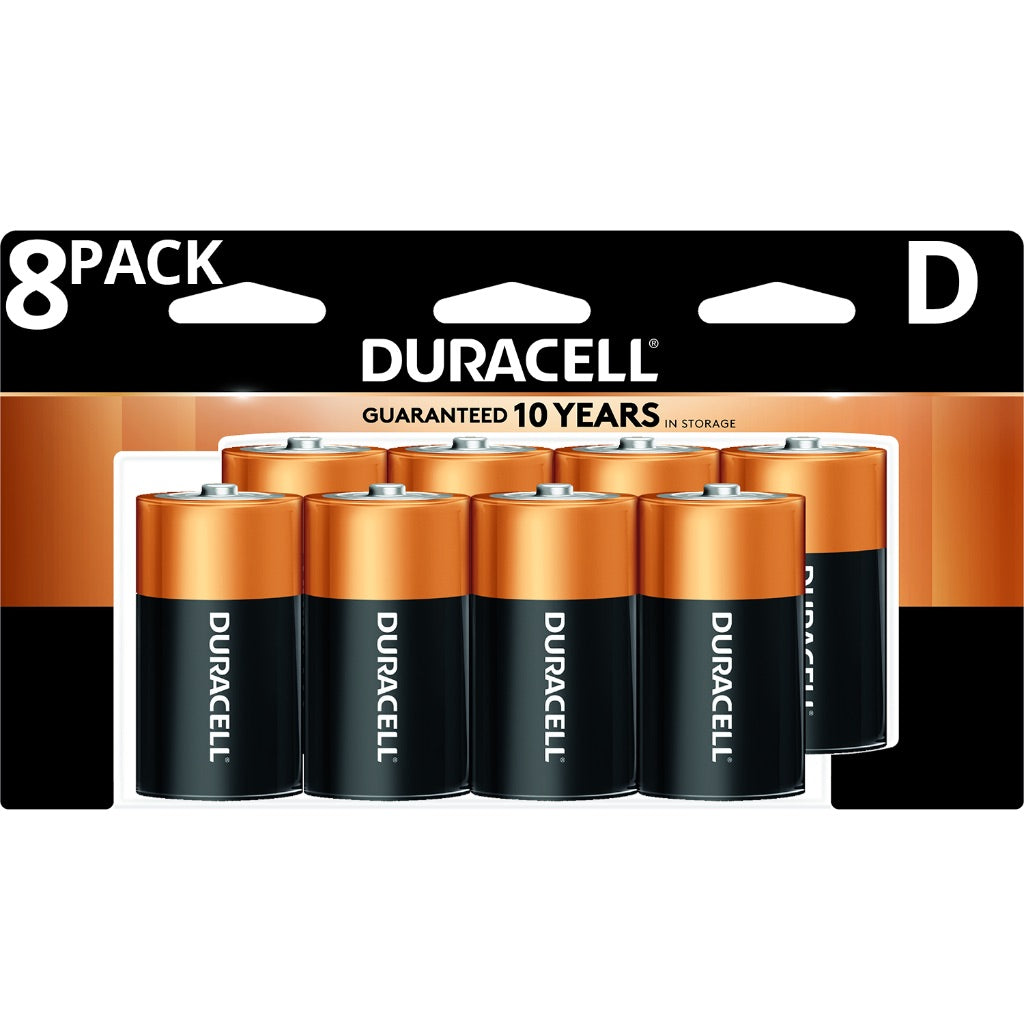 Duracell Coppertop Alkaline Batteries - D - 8 Batteries