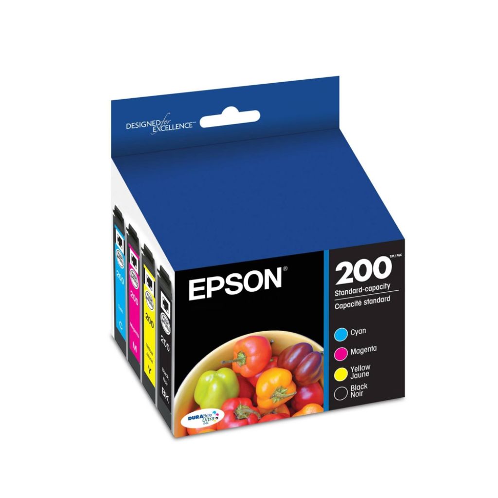Epson 200 Combo Ink Cartridges - Black, Cyan, Magenta, Yellow (T200120BCS)