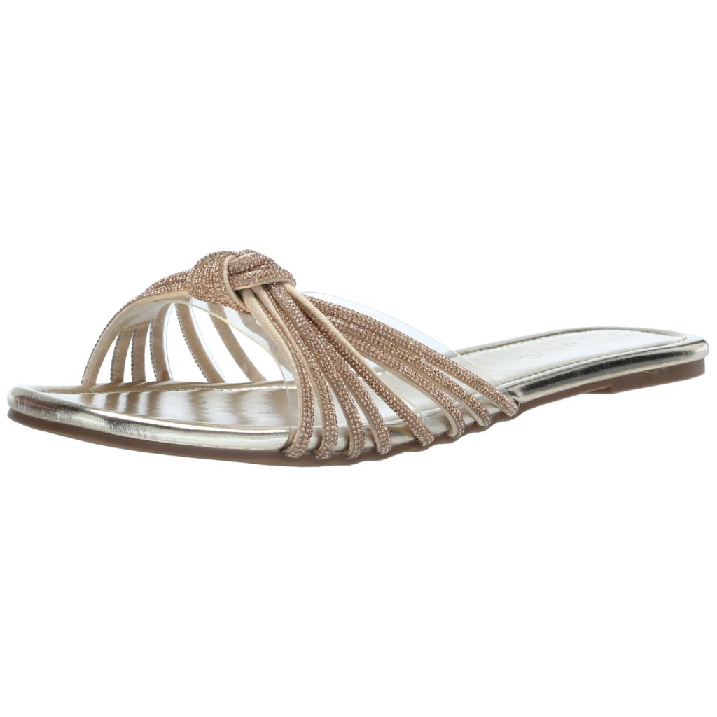 City Chic Women's Flat - WIDE FIT Desire Dressy, Gold, 7W