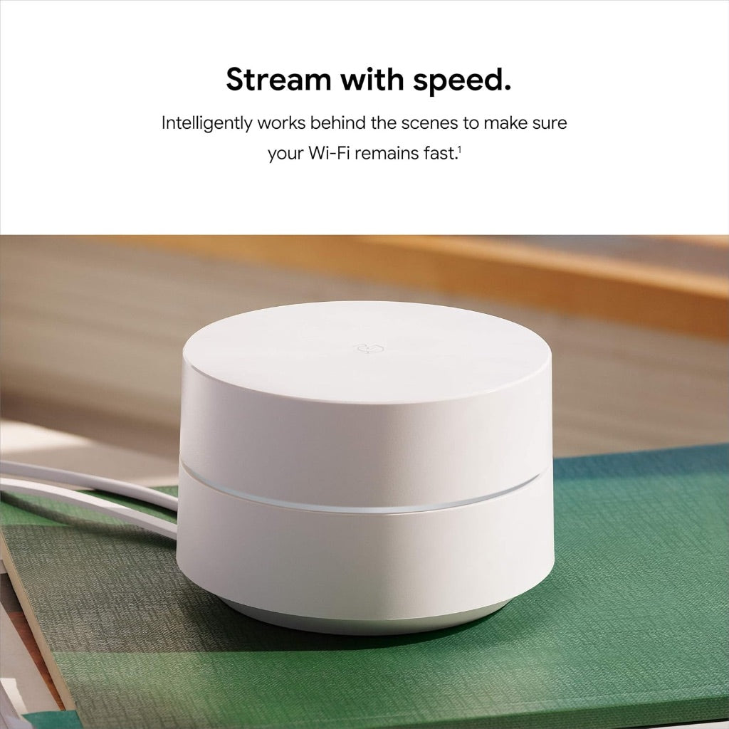 Google WiFi AC1200 Mesh WiFi Router System - 4500 Sq Ft Coverage - 3 Pack