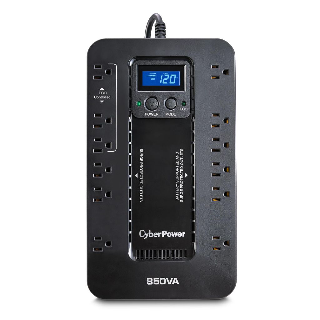 CyberPower EC850LCD Ecologic UPS Battery Backup and Surge Protector