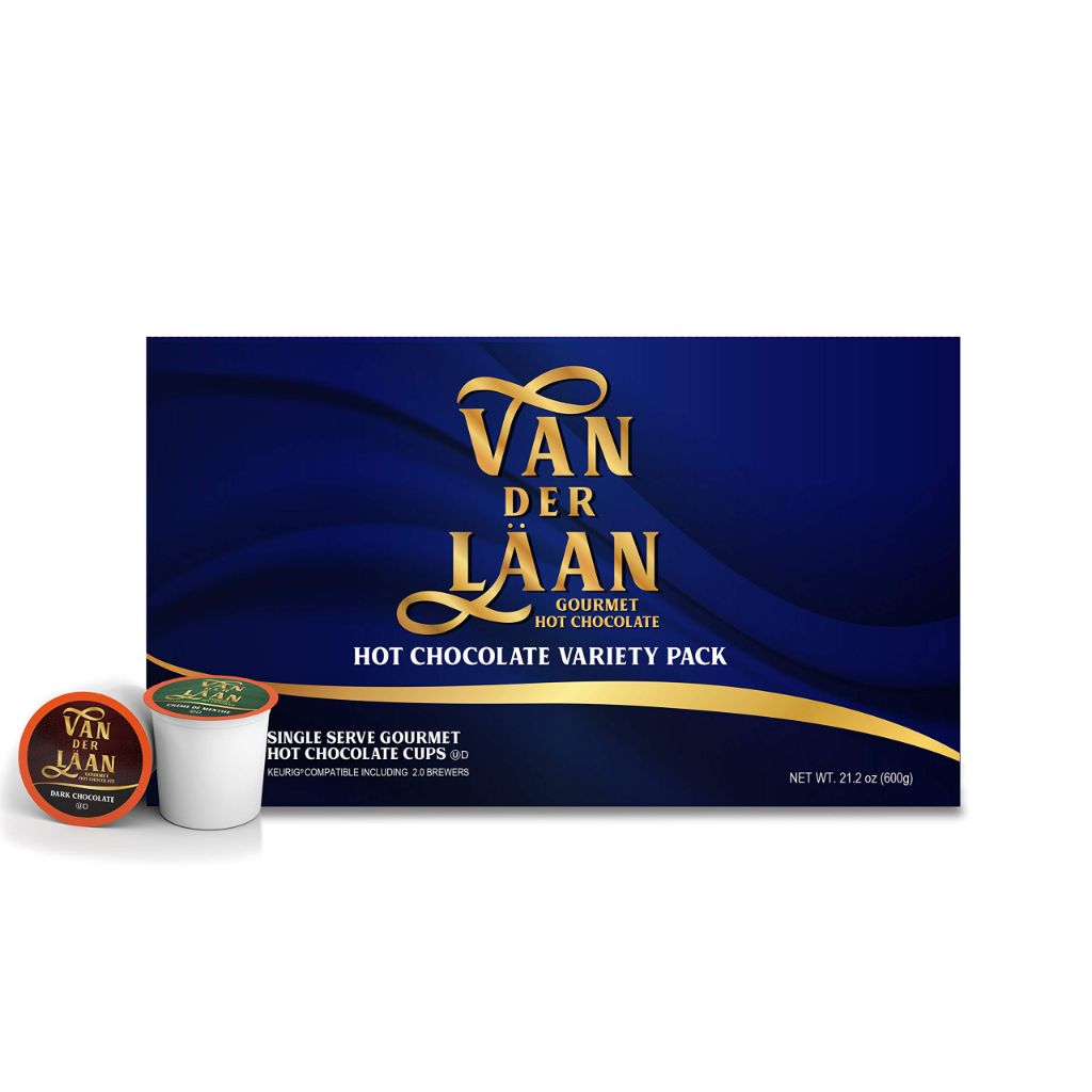 Van Der Laan Chocolate Hot Cocoa Pods, Gourmet Dutch Chocolate Assorted Variety Pack , 40 Count