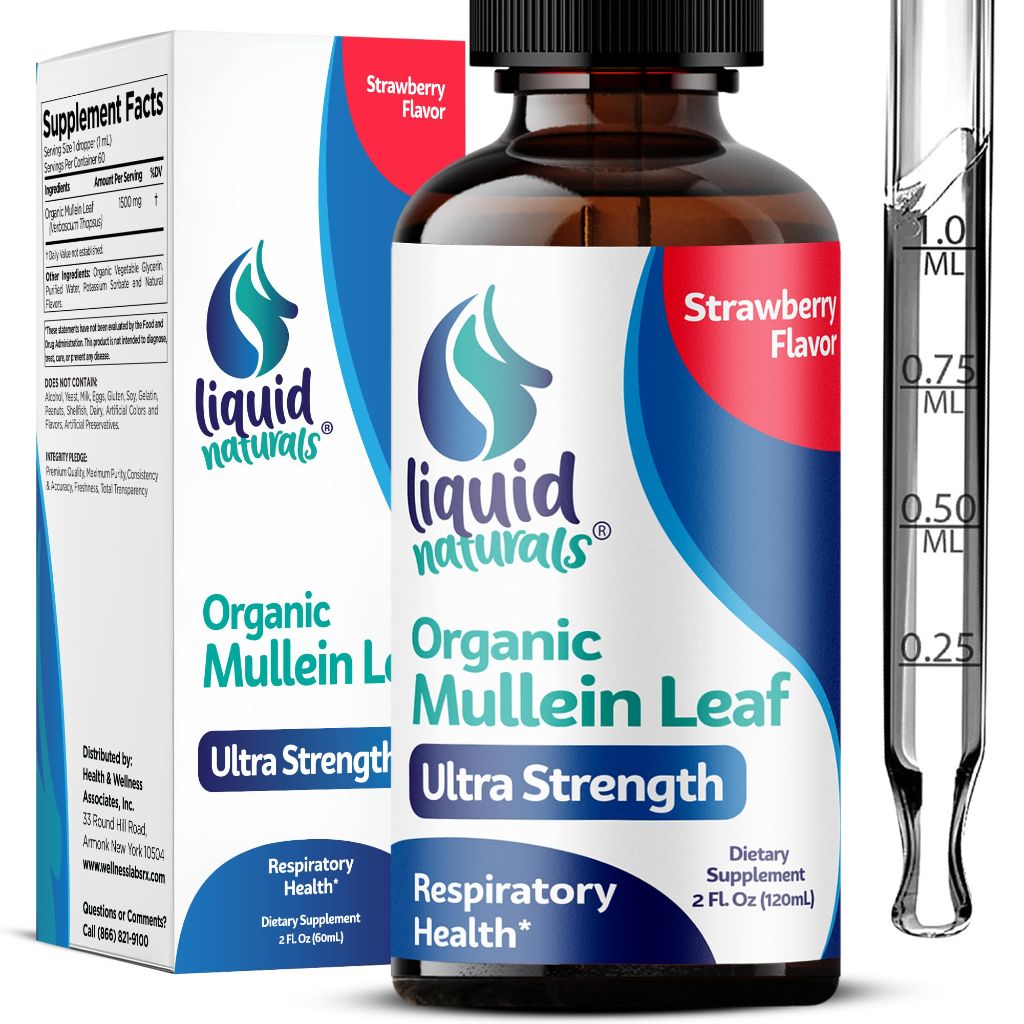Liquid Naturals Mullein Drops for Lungs, 2 Fl. Oz