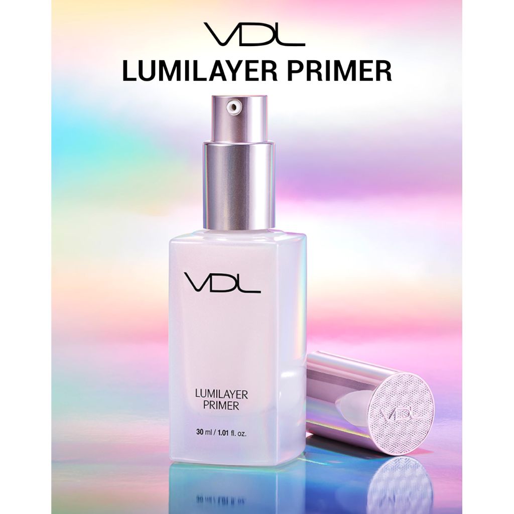 VDL Lumilayer Primer (Glowy Finish, 1.01fl oz) - Illuminating Pearl Makeup Base for Glowing Skin. Korean Makeup. Hydrating Radiance