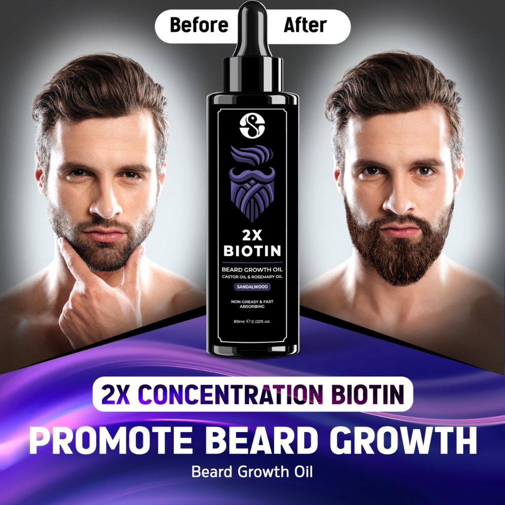 Biotin Concentration Beard Thickener & Softener - 2oz - Sandalwood Scent for Men