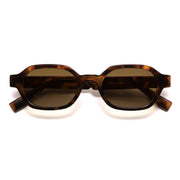 SOJOS Retro Polarized Hexagon Sunglasses, UV400 Trendy Rectangle, Tortoise Frame/Brown Lens