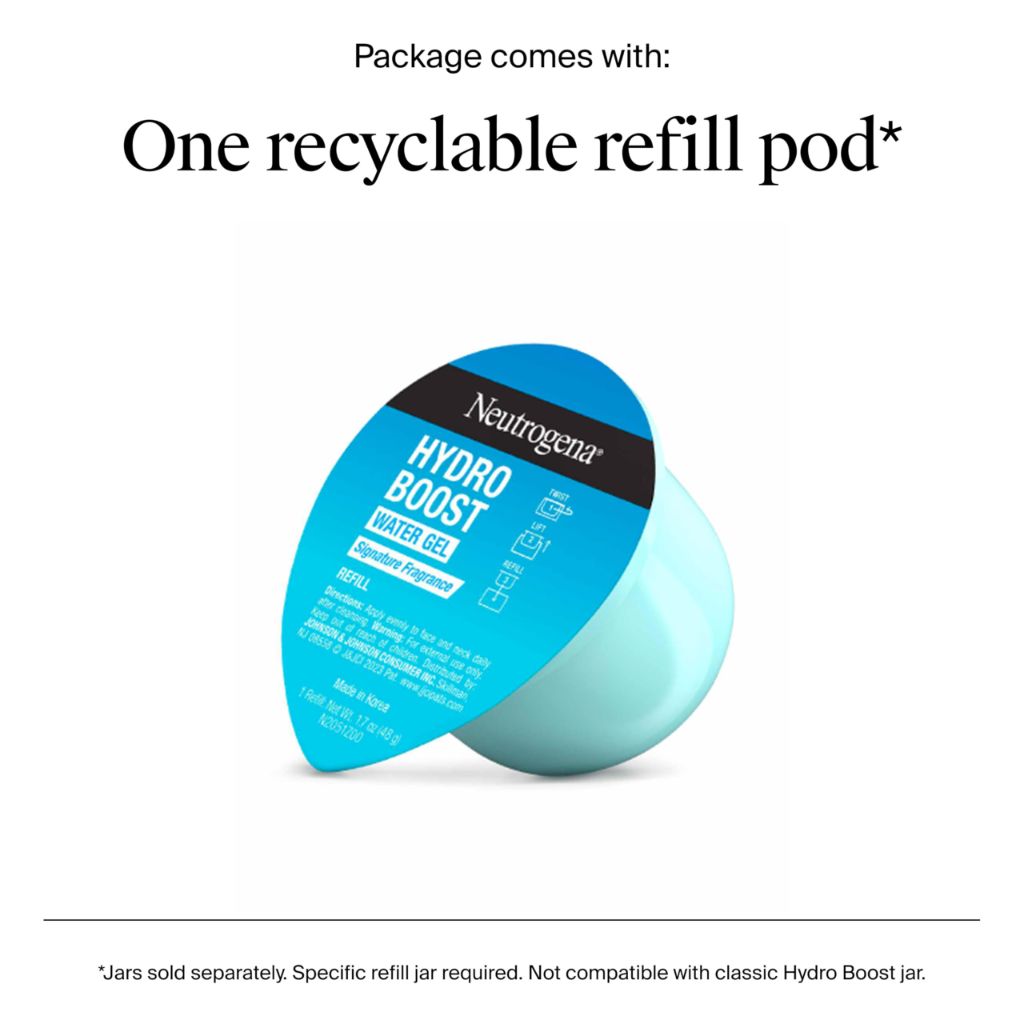 Neutrogena Hydro Boost Water Gel Face Moisturizer Refill Pod, Signature Fragrance, 1.7 oz