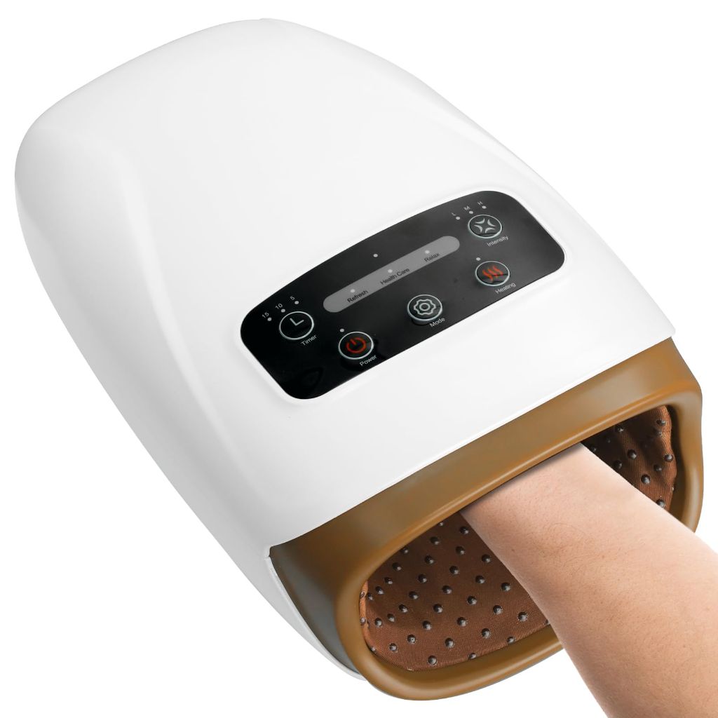 Ezencon Hand Massager with 2 Heat Settings, 3 Compression Modes & 3 Timer Options