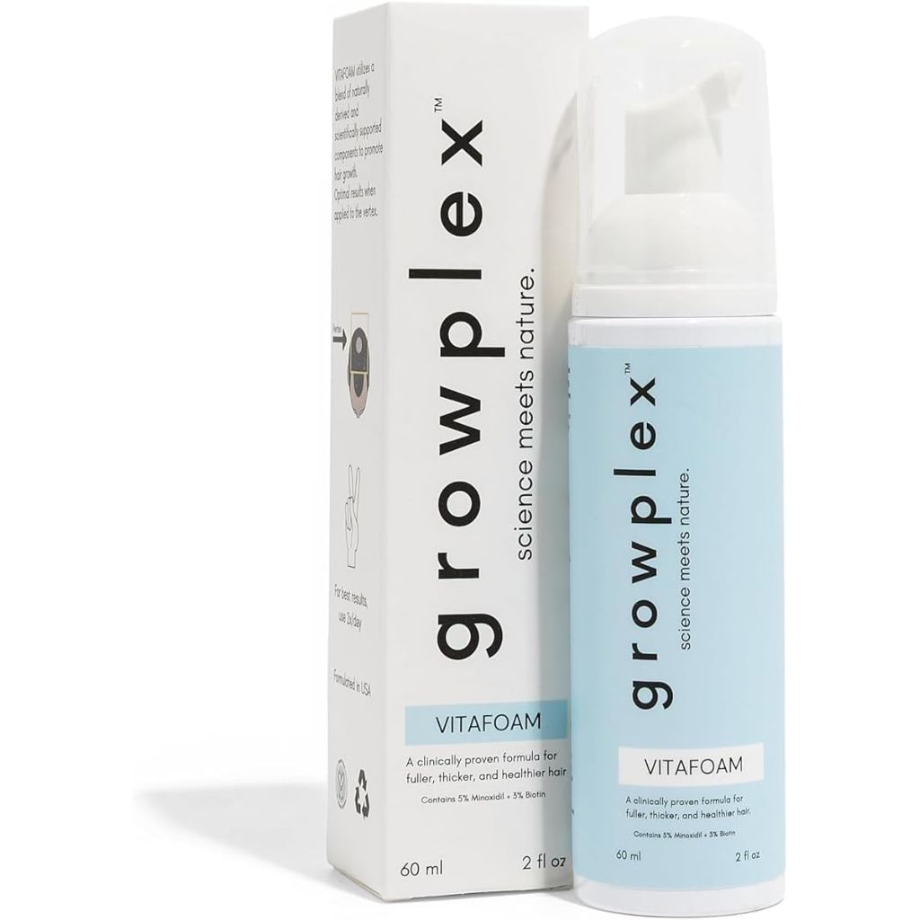Growplex Vitafoam 5% Minoxidil Foam for Hair Regrowth - 2 fl. oz.