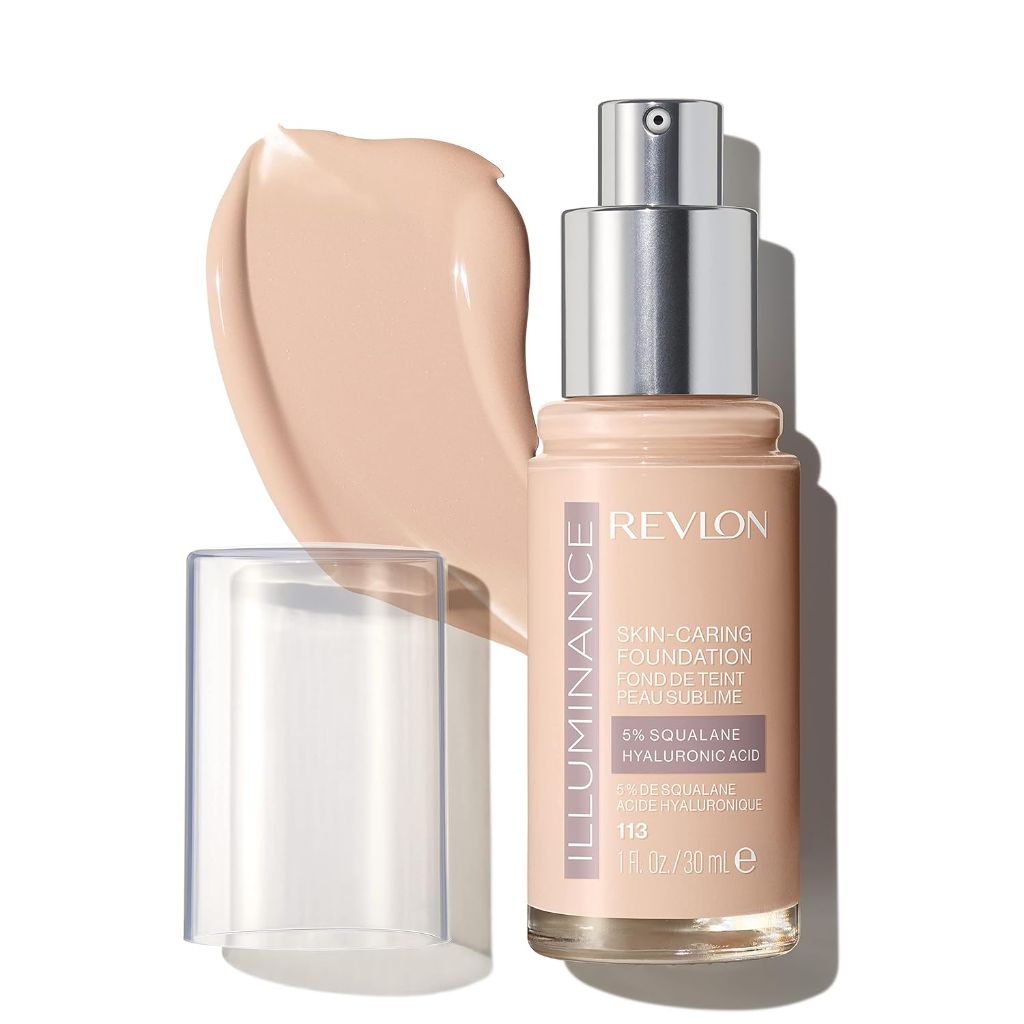 Revlon Illuminance Skin-Caring Liquid Foundation w/Hyaluronic Acid - 113 Ivory Beige, 1 fl. oz.