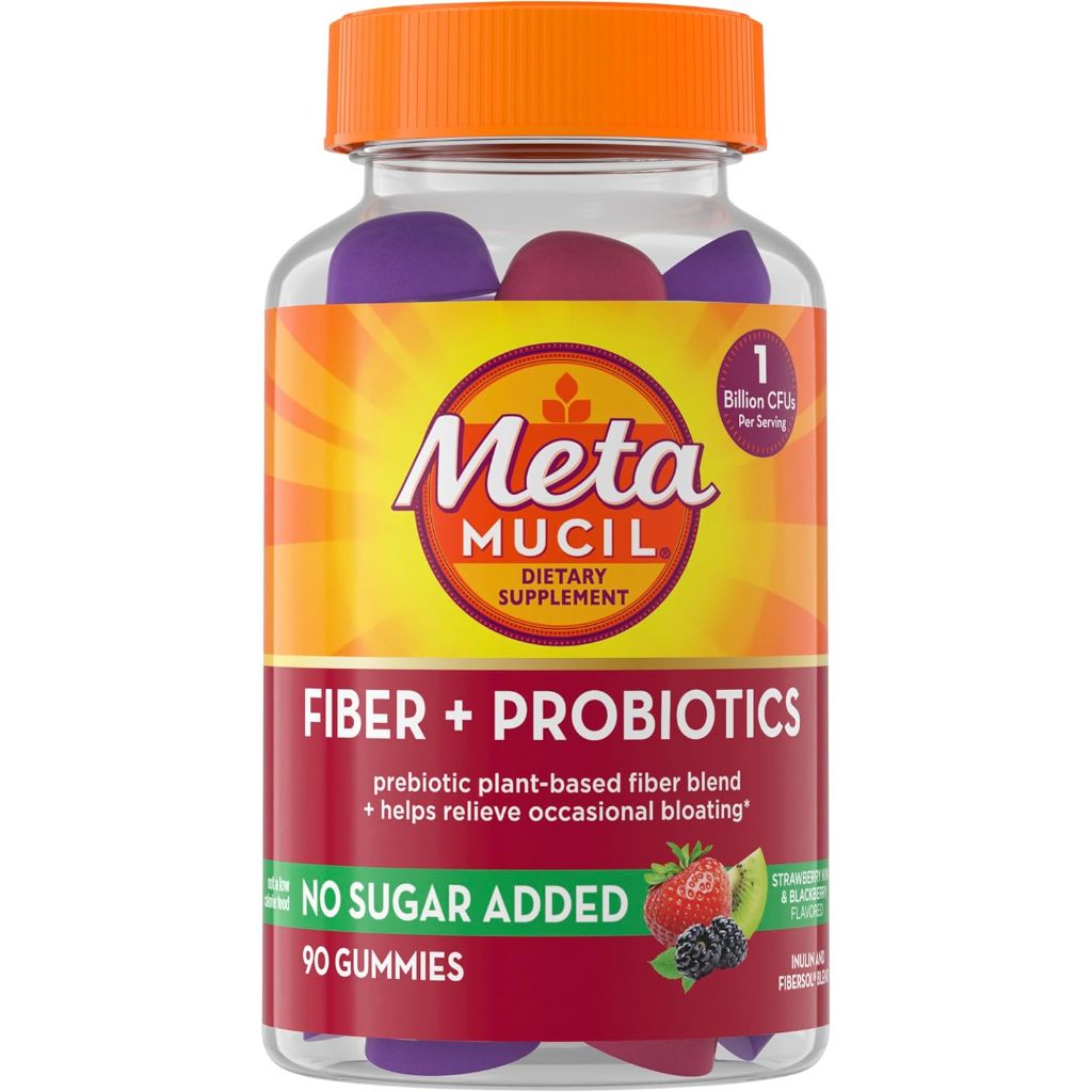 Metamucil Fiber + Probiotics Gummies - Strawberry Kiwi & Blackberry, 90ct.