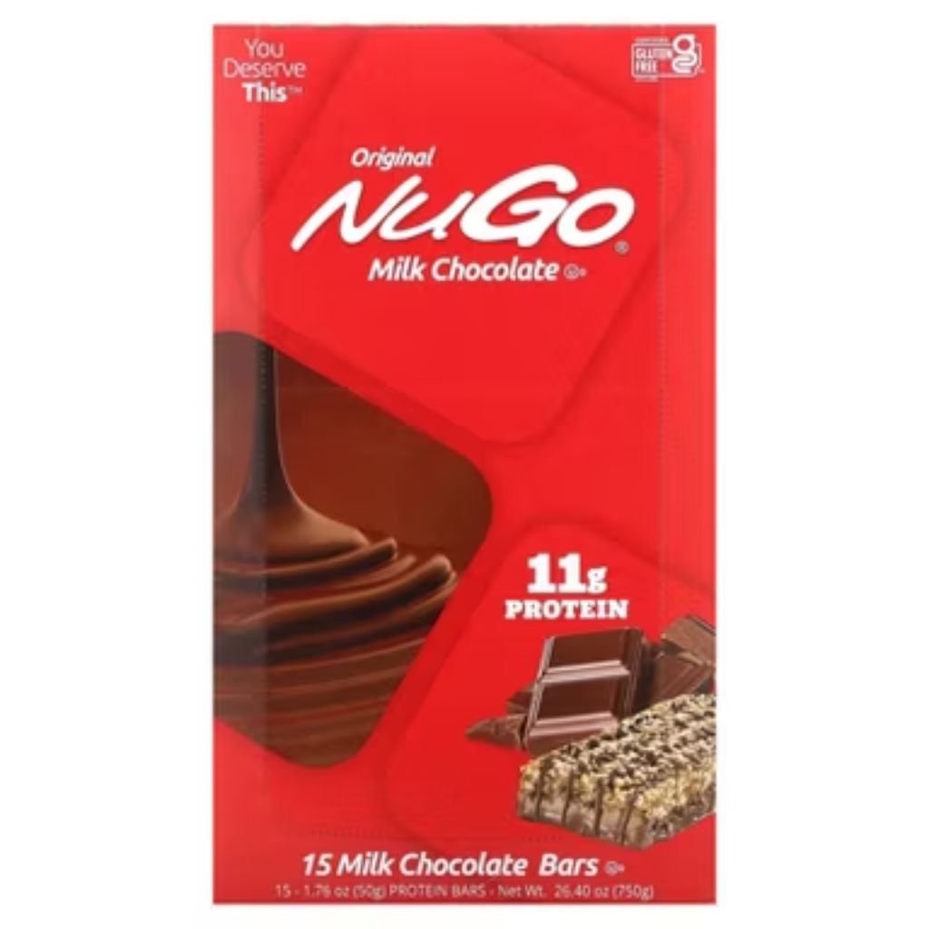 NuGo Protein Bar, Chocolate, 11g Protein, Gluten Free, 15 Count
