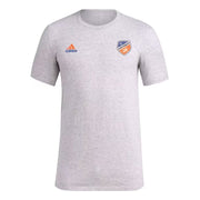 Adidas Mens FC Cincinnati Pre-Game Short Sleeve Soccer T-Shirt,Medium Grey Heather/Fc Cincinnati,Small