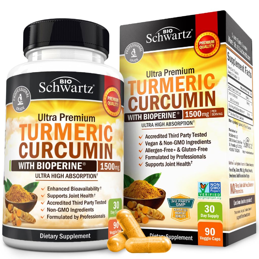Turmeric Curcumin with Black Pepper Extract 1500mg - 90 Capsules
