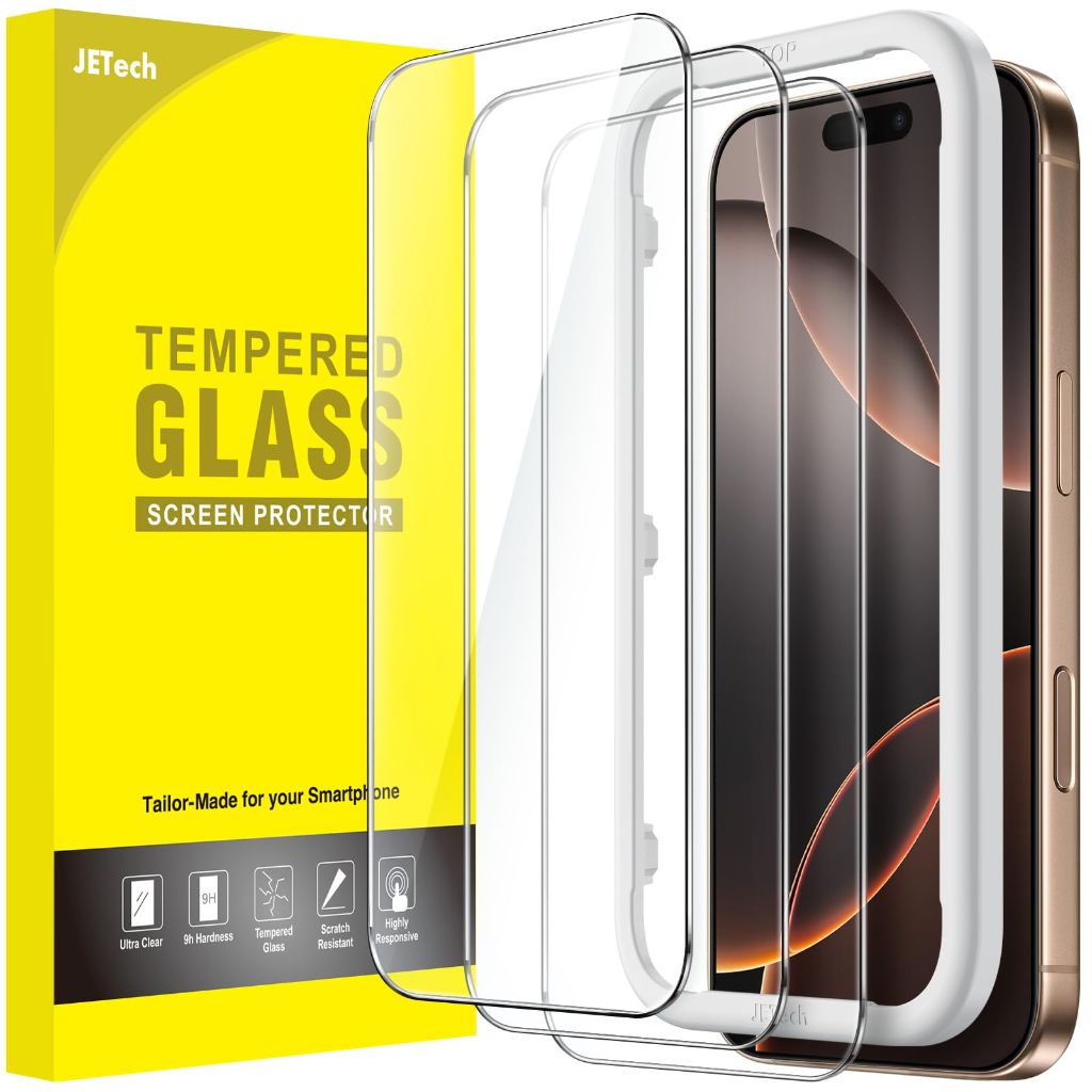 JETech Tempered Glass Screen Protector for iPhone 16 Pro Max 6.9-Inch, 3-Pack