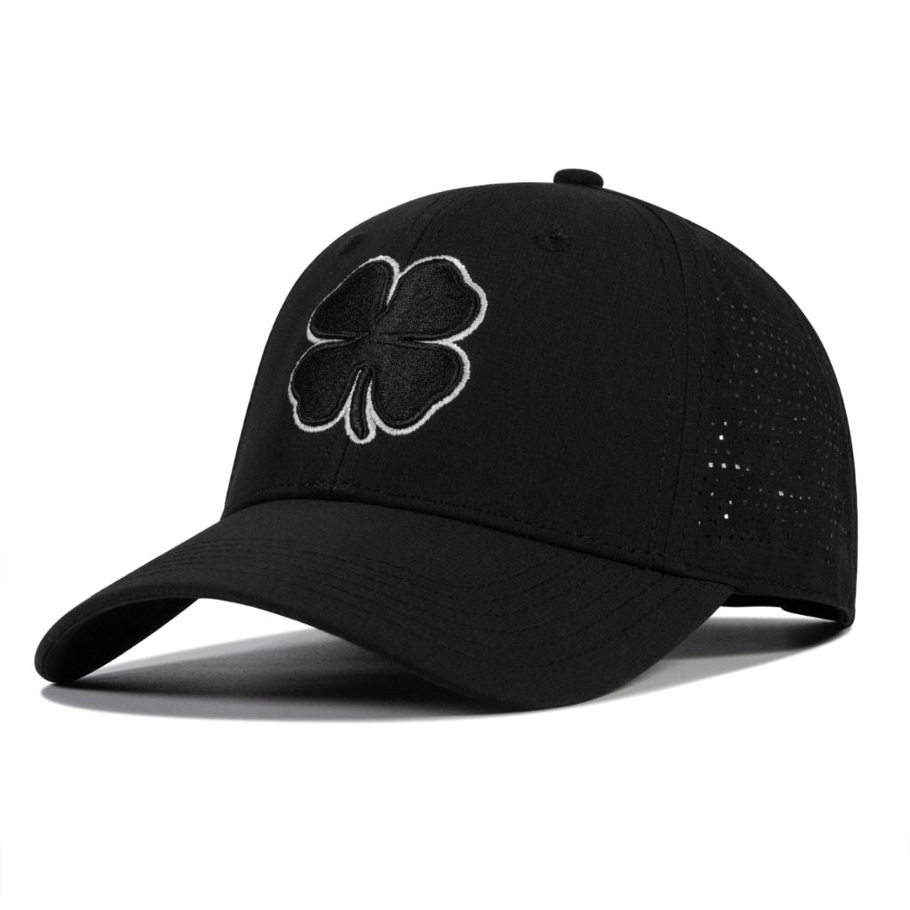 MEGOTEKO Black Hats for Men Women, Lucky Golf Baseball Cap, Embroidery Black