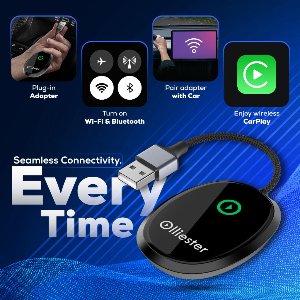 Olliester - Wireless CarPlay Adapter for Apple CarPlay
