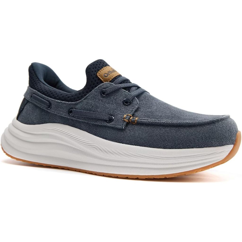 OrthoComfoot Men's Orthopedic Slip On Walking Shoes - Denim, Size 9