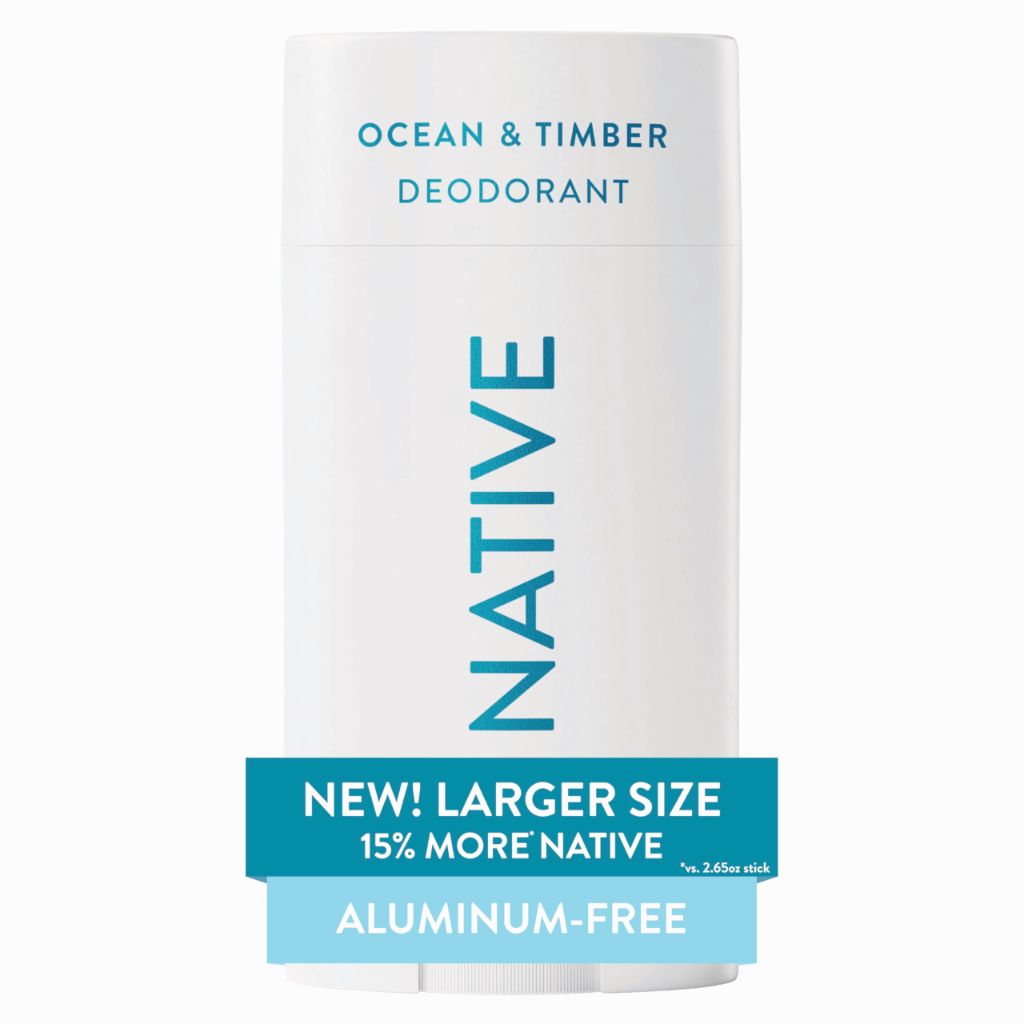 Native Aluminum Free Deodorant, Ocean & Timber, Large Size Stick | 3.1 oz