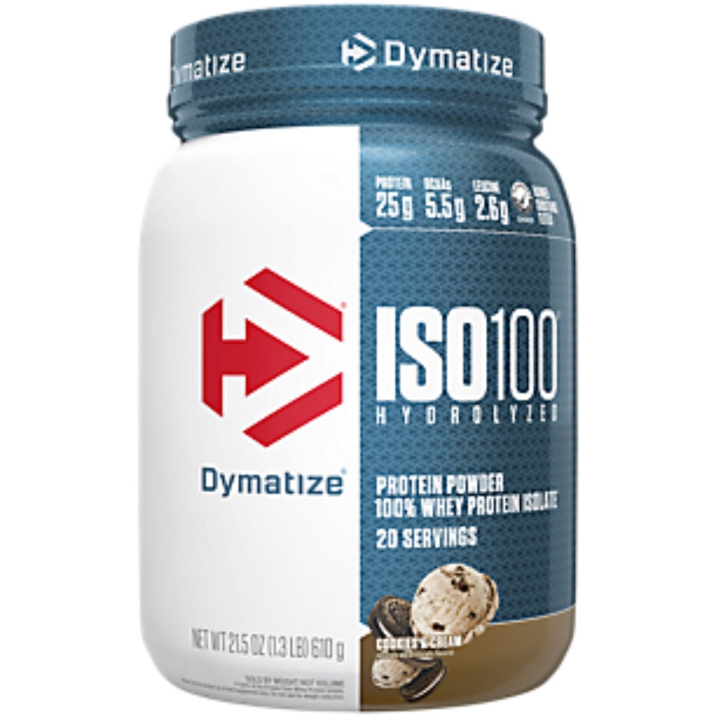 Dymatize 100% Whey Isolate Protein Powder, Cookies & Cream, 3lb (20 Servings) *Damaged*