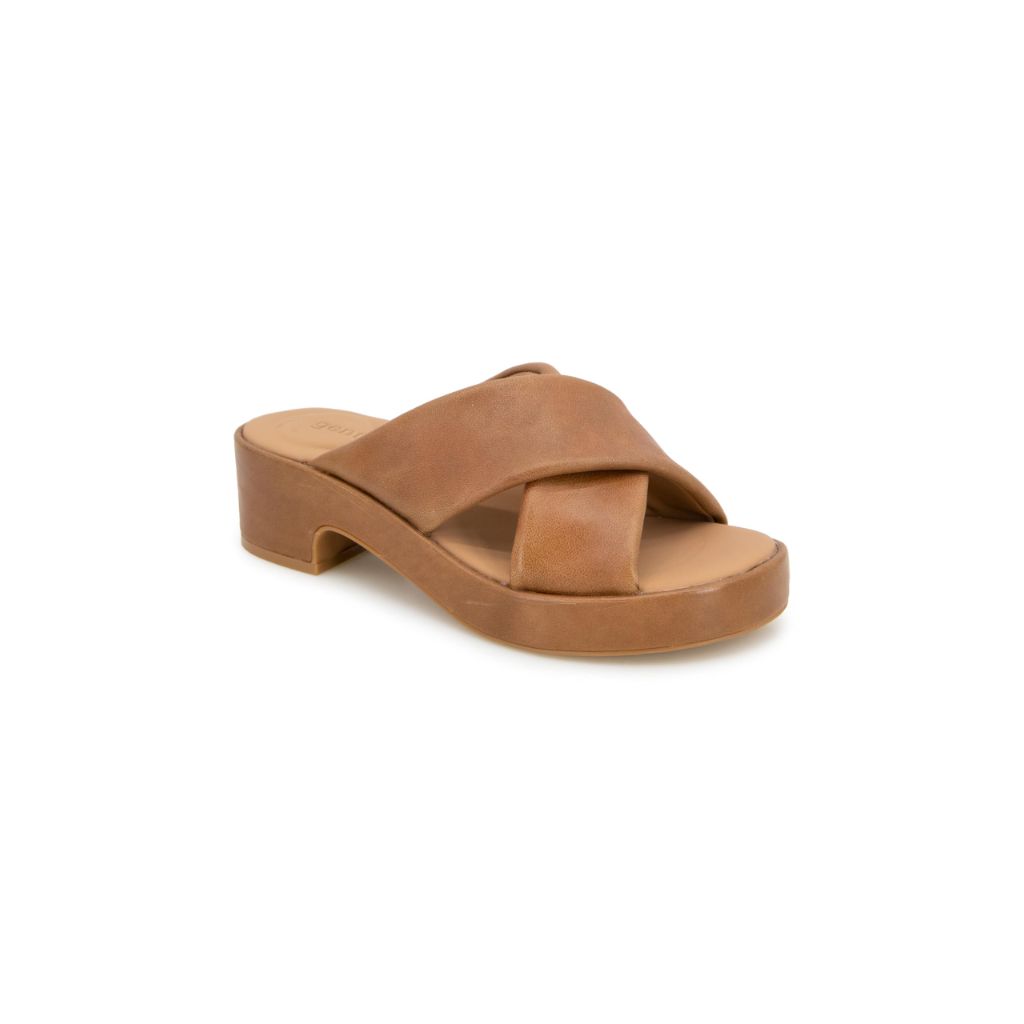 Gentle Souls by Kenneth Cole Women's River Sandal, Luggage Leather, 6