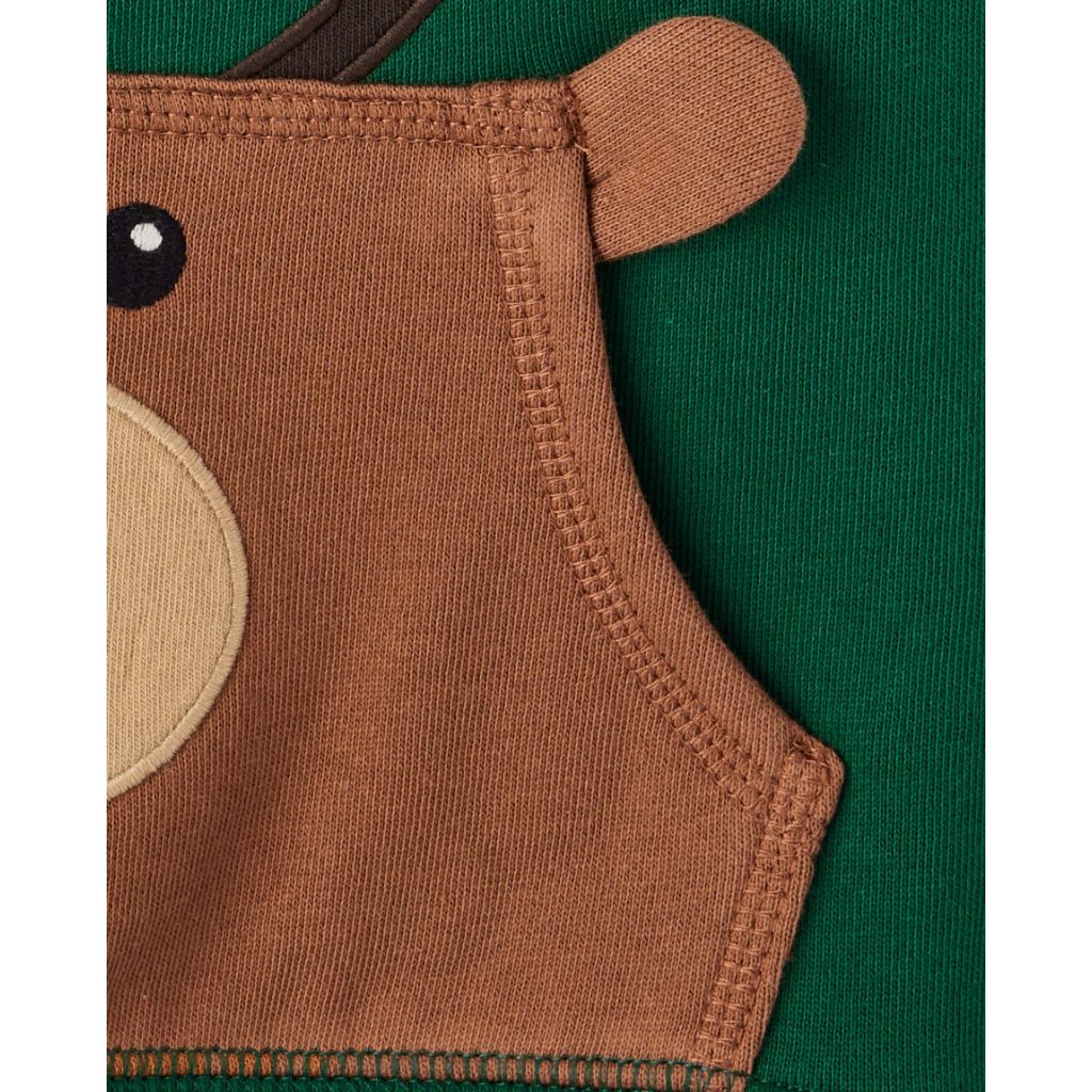 Gymboree,and Toddler Long Sleeve Hoodie Sweatshirt,Green Reindeer,6