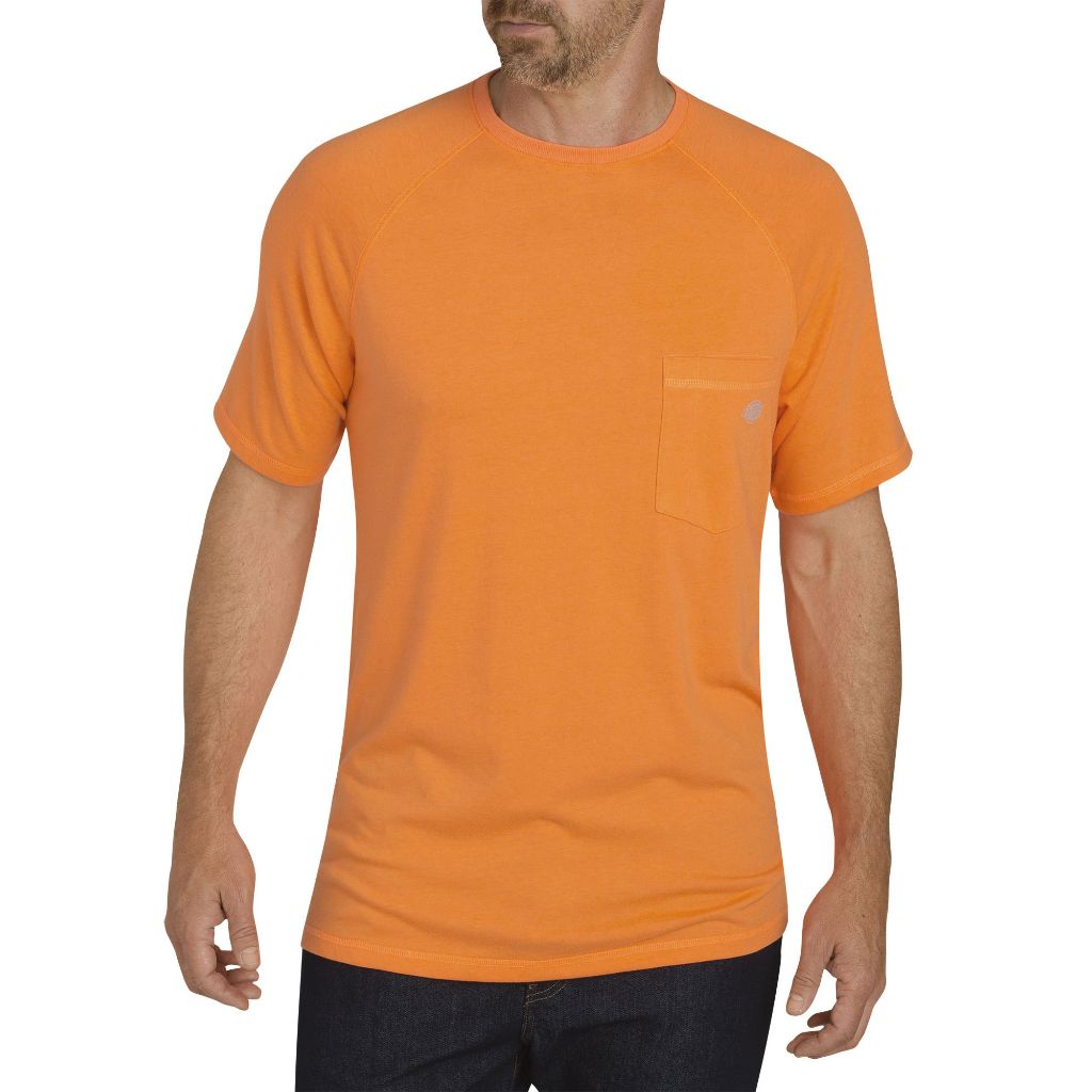 Dickies Men's Short Sleeve Performance Cooling Tee Big-Tall, Bright Orange, 3X