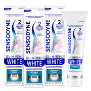 Sensodyne Clinical White Intensive Clean Toothpaste for Sensitive Teeth - 3.4oz (3 Pack)