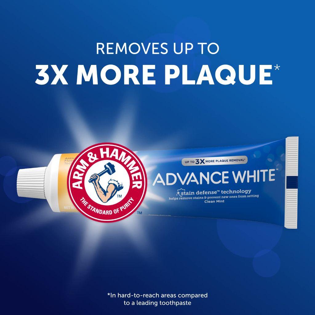 Arm & Hammer Advance White Extreme Whitening with Stain Defense, Fresh Mint, 6 oz Twin Pack