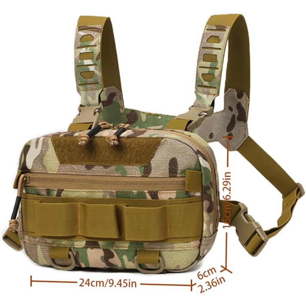 GENILU Tactical Chest Bag with Quick Release System - Camo