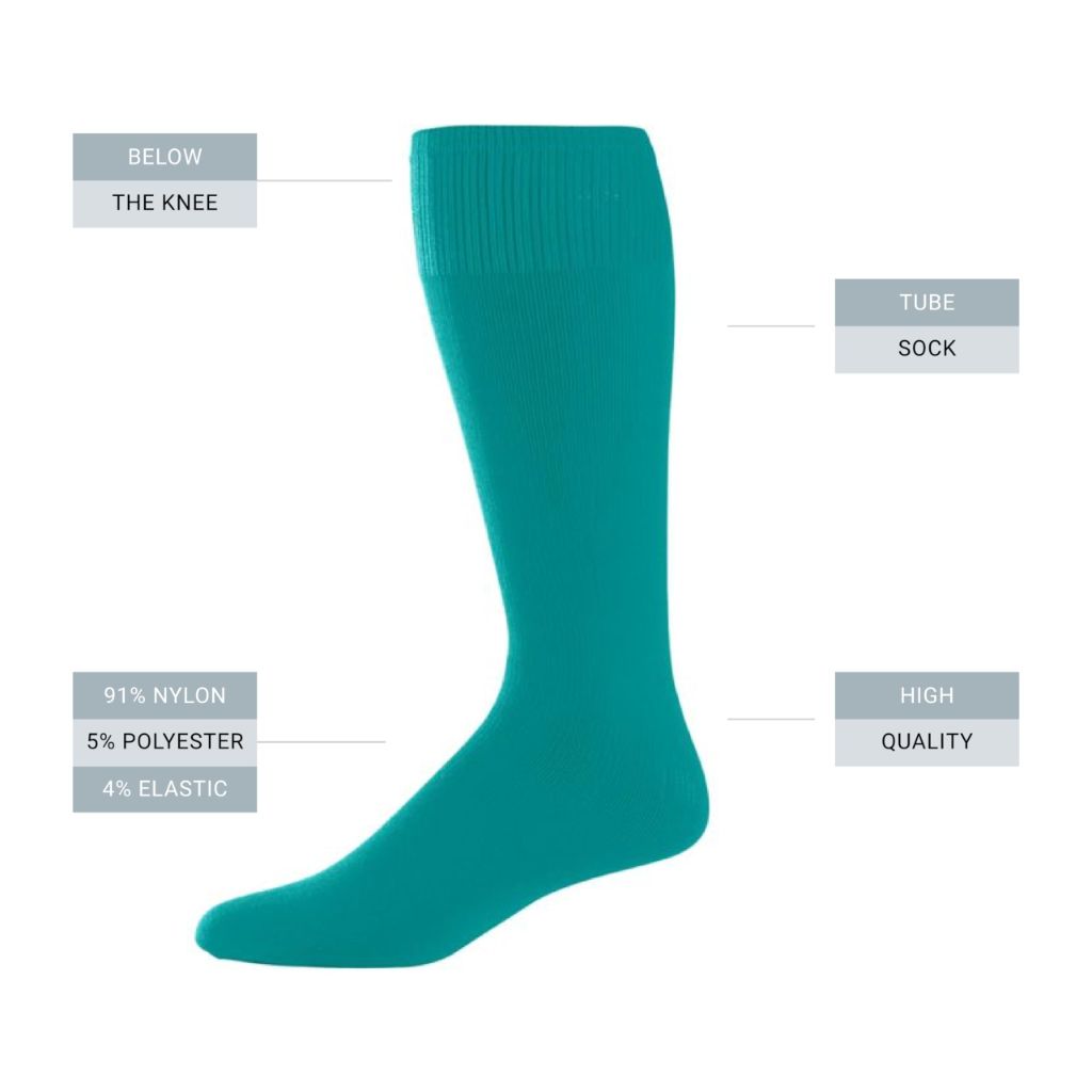 Augusta Sportswear Adult Game Socks - Teal, Small