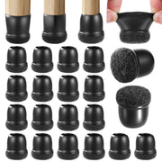 20PCS Black Chair Leg Protectors for Hardwood Floors, Silicone Chair Leg Floor Protectors for Chairs (Fit 0.55"-0.75")