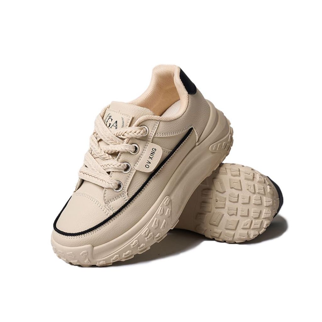 Chouiss Sneakers for Women, Khaki - size 5