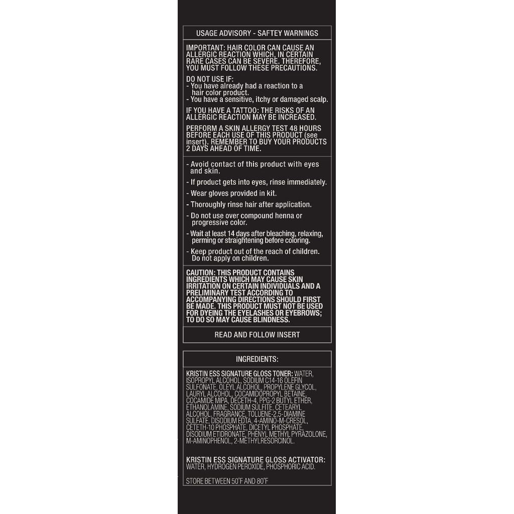 Kristin Ess Hair Gloss in Winter Wheat Light Neutral Blonde - 4 Wk Semi Permanent Hair Color for Women