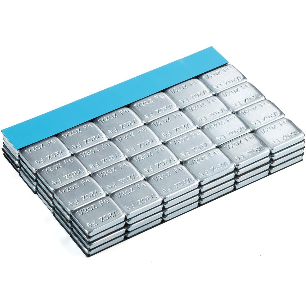 JiiinMiiin Upgraded Wheel Weights 1/2oz, 0.5oz - 126pcs