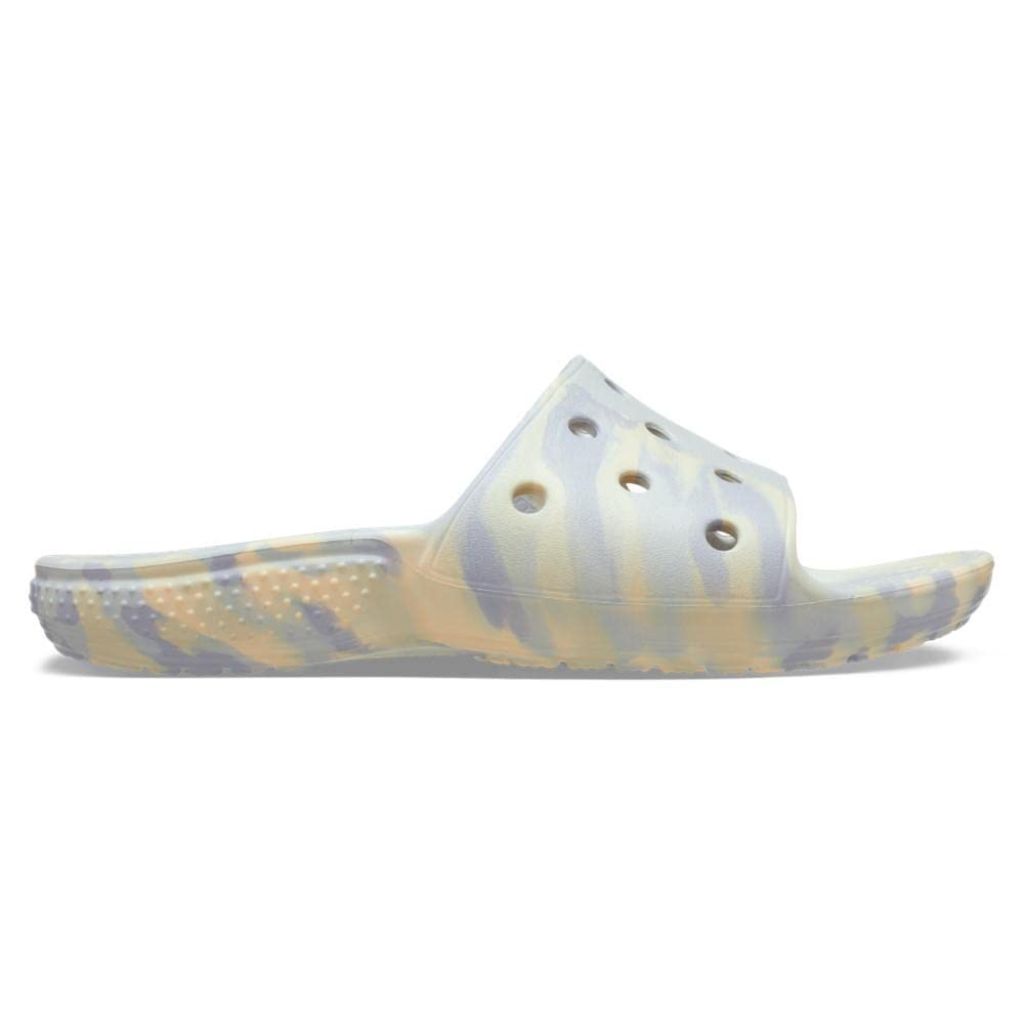 Crocs Classic Slide - Seasonal Graphics (Little Kid/Big Kid) Atmosphere/Multi Marbled 6 Big Kid M